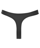 Svenjoyment black matte look open thong