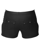 Svenjoyment black matte look shorts with pockets