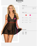 Obsessive Sweetia black sheer babydoll