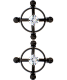 Taboom Nipple Press Clamps Divine Cross Black