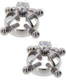 Taboom Nipple Press Clamps Divine Cross Silver