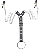 Temptation Unboxed chained nipple clamps with cock ring
