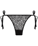 Underneath Luna black lace tie-side thong