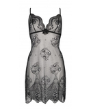 Axami Sexy Black Swan chemise with embroidery