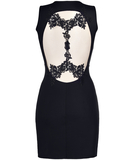 Axami Queen of the Night black mini dress with lace