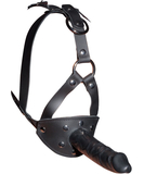 Zado Gag & Dildo leather head harness