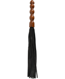 Zado leather flogger with wooden handle