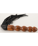 Zado leather flogger with wooden handle