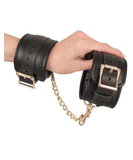 Zado Leather Handcuffs with Gold-coloured Chain