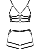 Zado leather suspender harness two-piece set