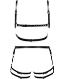 Zado leather suspender harness two-piece set