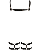 Zado leather suspender style body harness