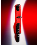 Zado red & black leather collar