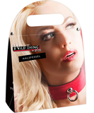 Zado red & black leather collar