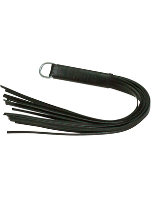 Zado black leather whip