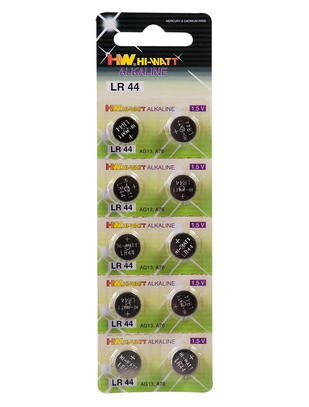 Hi-Watt LR44 batteries (10 pcs)