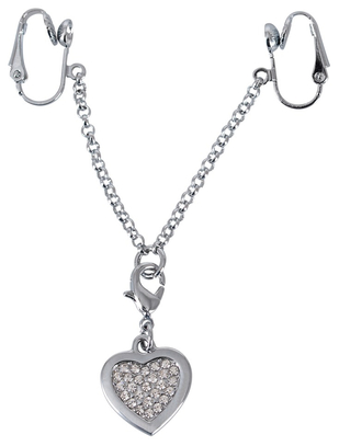 Cottelli Lingerie labia clips with rhinestone pendant