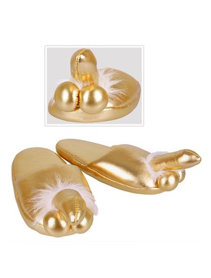 OV Gold-coloured penis slippers