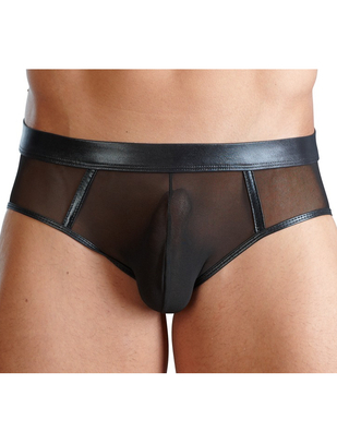 Svenjoyment black sheer mesh jock briefs