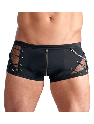 Svenjoyment black trunks with lacing and mesh