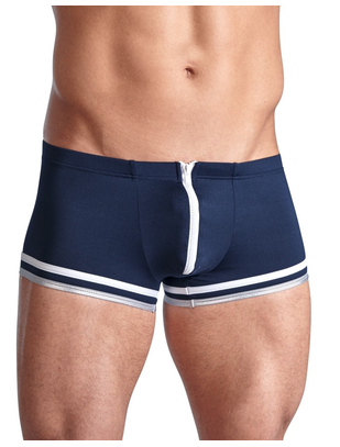 Svenjoyment blue sailors-style trunks with zipper