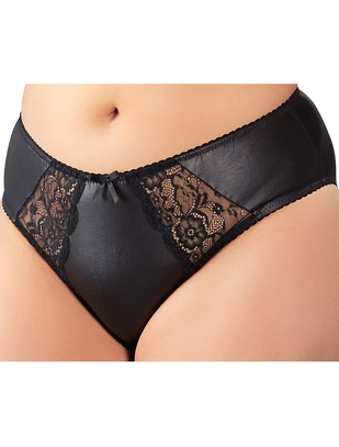 Cottelli Lingerie черные матовые трусики с кружевом