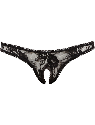 Cottelli Lingerie черные кружевные стринги с разрезом