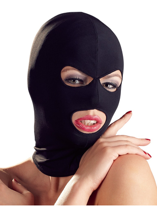 Bad Kitty black open mouth & eyes hood mask