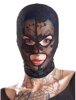 Bad Kitty black lace hood mask