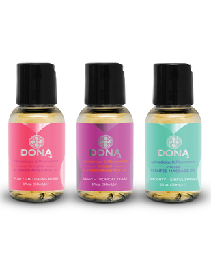 Dona scented massage oil gift set (3 x 30 ml)