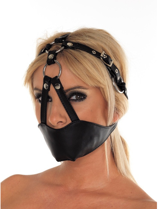 Let's Play black leather mask