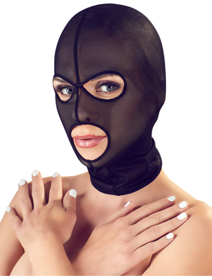 Bad Kitty black sheer mesh hood mask