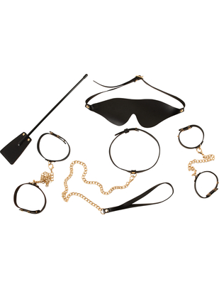 Bad Kitty pakļaušanas piederumu komplekts ar zeltainām ķēdēm