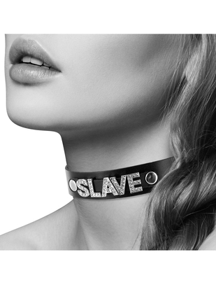 Coquette black leatherette collar Sexy / Slave