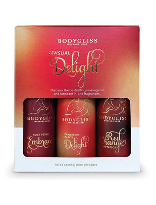 Bodygliss Sensual Delight zestaw żeli intumnych do masażu (3 x 30 ml)