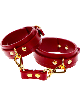 Taboom burgundy faux leather ankle cuffs