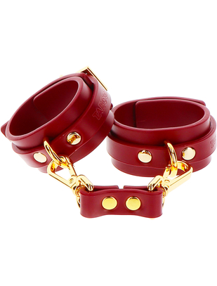 Taboom burgundy faux leather wrist cuffs