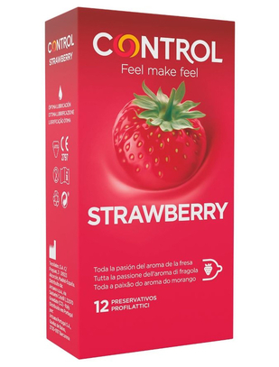 Control Strawberry prezervatīvi (12 gab.)