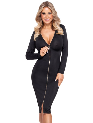 Cottelli Lingerie musta mekko vetoketjulla