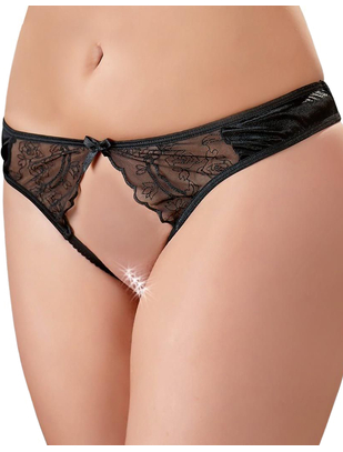 Cottelli Lingerie черные стринги с разрезом