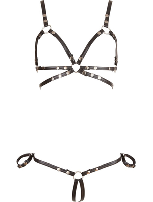 Cottelli Lingerie Bondage harness lingerie with restraints