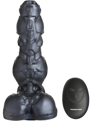 Creature Cocks Cyborg kaugjuhtimispuldiga tõukav silikoonist vibraator
