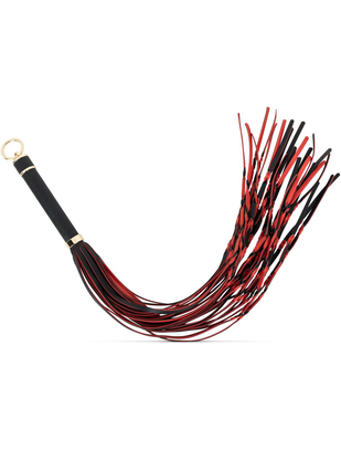 Fetish Collection Red and Black Leatherette Flogger