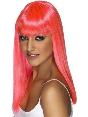 Fever Glamourama neon pink wig