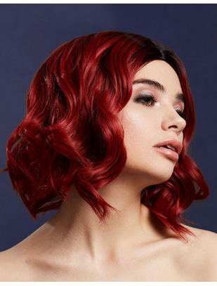 Fever Kourtney sarkana/melna ombre īsa parūka ar lokām