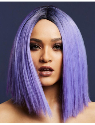 Fever Kylie light violet/black ombre short straight wig
