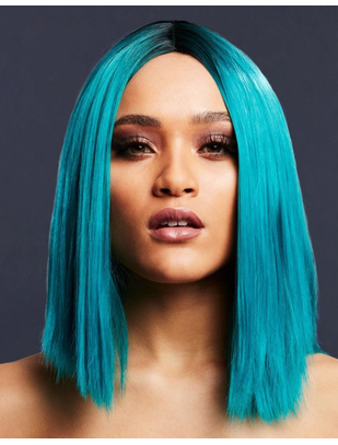 Fever Kylie turquoise/black ombre short straight wig