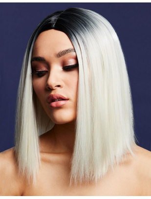 Fever Kylie platīnblonda/melna ombre īsa taisna parūka
