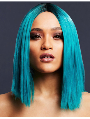 Fever Kylie turquoise/black ombre short wig