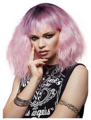 Fever Manic Panic Trash Goddess rozā īsa parūka